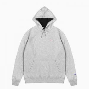 (GF89H) 파워블렌드 스몰 스크립트 프린트 후드티 OXFORD GREY